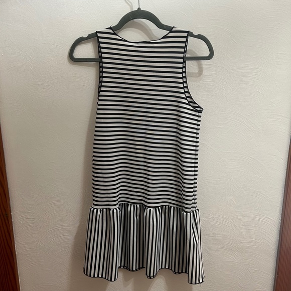 The LDRS Black and White Stripe Mini Dress or Tunic Top - Picture 2 of 3